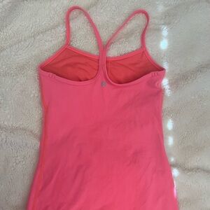 Lululemon neon pink power Y tank. No bra padding